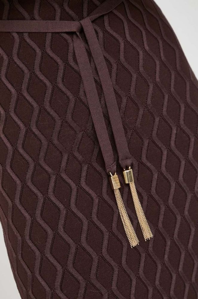 Сукня Guess колір коричневий mini облягаюча (3578347) фото 5