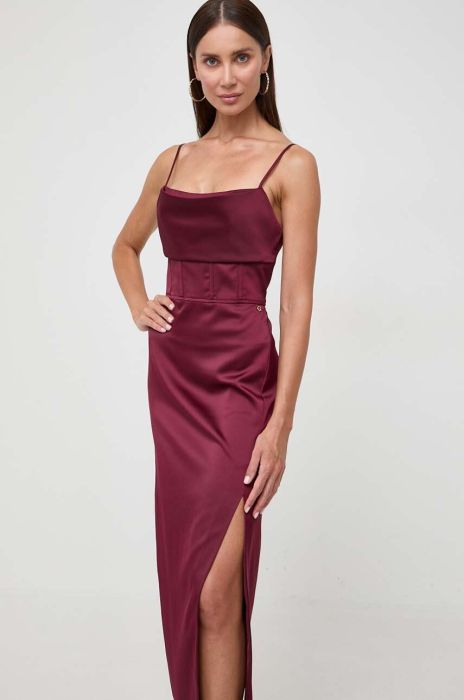 Сукня Guess колір бордовий maxi облягаюча