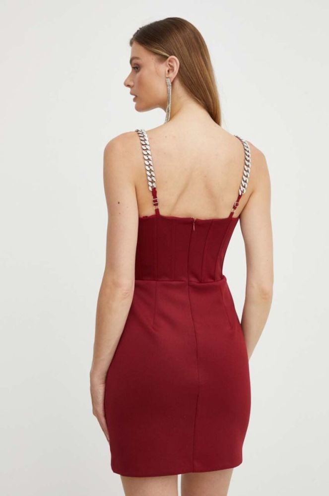Сукня Guess колір бордовий mini розкльошена (3547611) фото 3