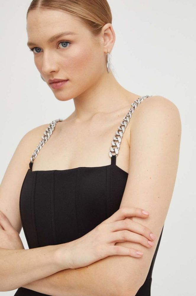 Сукня Guess колір чорний mini розкльошена (3547616) фото 4