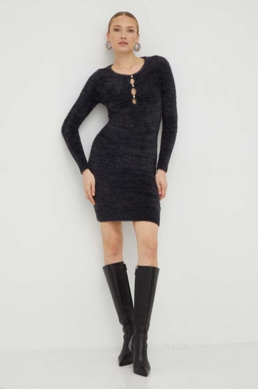 Сукня Guess колір сірий mini облягаюча (3504601) фото 2