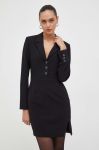 Сукня Guess колір чорний mini розкльошена (3614849)