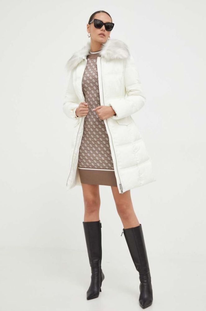 Сукня Guess колір бежевий mini облягаюча (3598604) фото 2