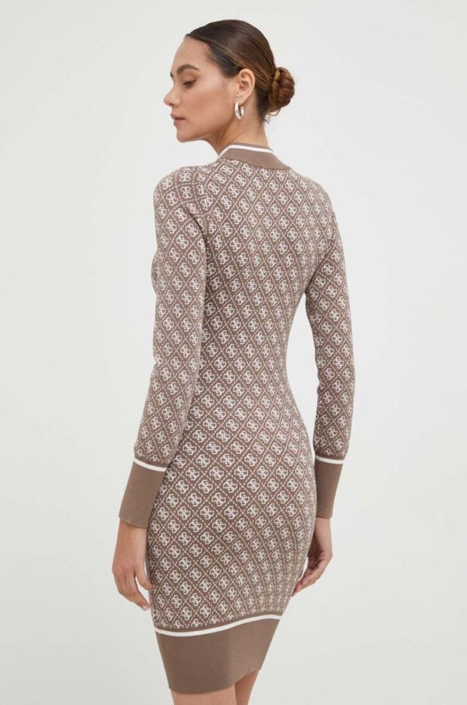 Сукня Guess колір бежевий mini облягаюча (3598604) фото 3