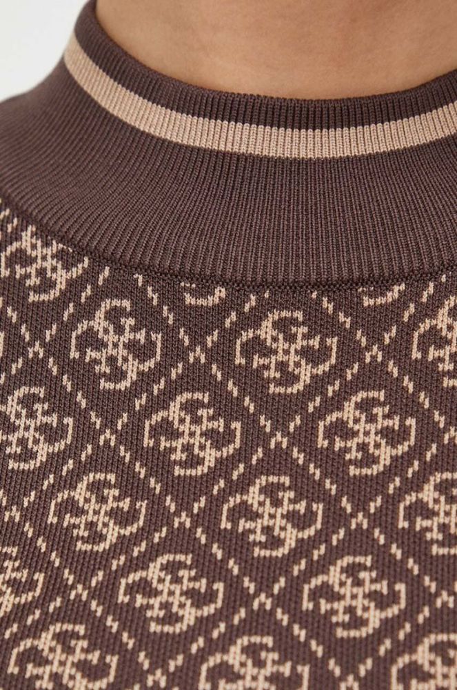 Сукня Guess колір коричневий mini облягаюча (3598599) фото 5