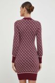 Сукня Guess колір бордовий mini облягаюча (3598609)