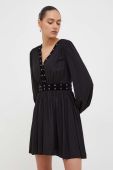 Сукня Guess колір чорний mini розкльошена (3610536)