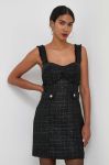 Сукня Guess колір чорний mini облягаюча (3578372)