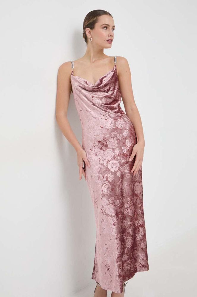 Сукня Guess колір рожевий maxi облягаюча (3657593)