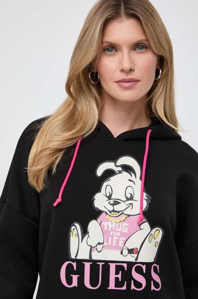 Сукня Guess Guess x Banksy колір чорний mini oversize фото 4