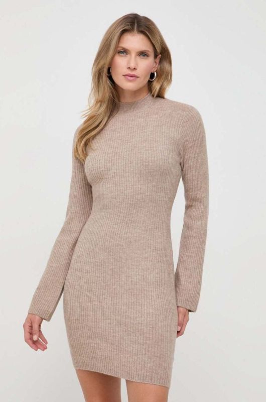 Сукня Guess колір бежевий mini облягаюча (3614875)