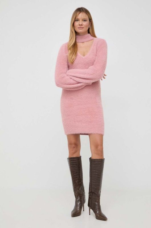 Сукня Guess колір рожевий mini облягаюча (3606247)
