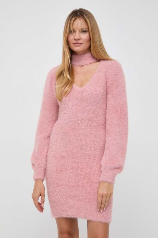 Сукня Guess колір рожевий mini облягаюча (3606247) фото 2