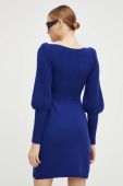 Вовняна сукня Luisa Spagnoli колір синій mini облягаюча