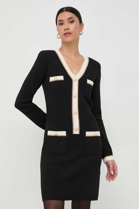 Вовняна сукня Luisa Spagnoli колір чорний mini пряма (3691315)