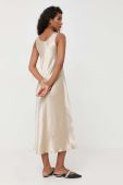 Сукня Max Mara Leisure колір бежевий midi розкльошена (3538565)