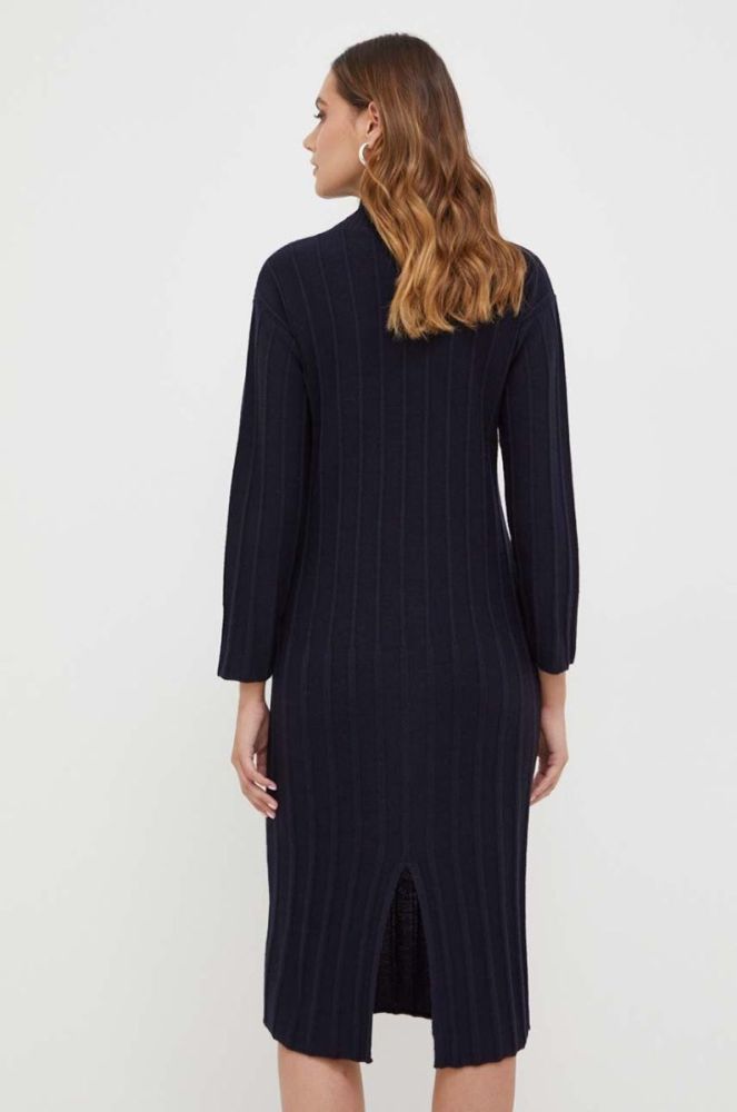 Вовняна сукня Max Mara Leisure колір синій mini пряма фото 3