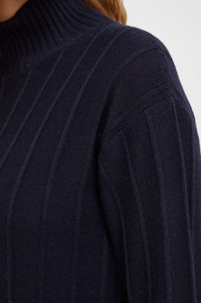 Вовняна сукня Max Mara Leisure колір синій mini пряма фото 5