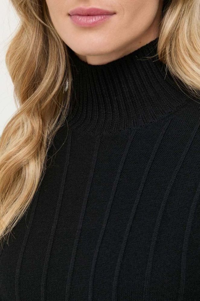 Вовняна сукня Max Mara Leisure колір чорний mini пряма фото 5