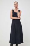 Сукня Max Mara Leisure колір синій midi розкльошена (3674270)