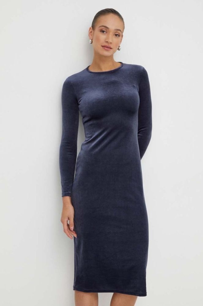 Сукня Max Mara Leisure колір синій midi пряма (3651618) фото 3