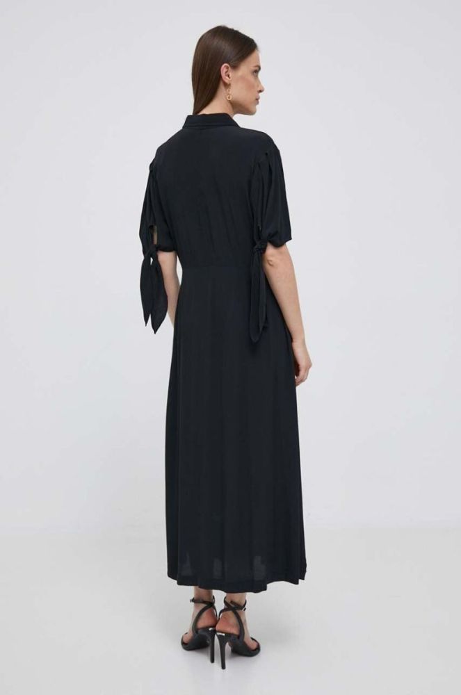 Сукня United Colors of Benetton колір чорний maxi розкльошена фото 3