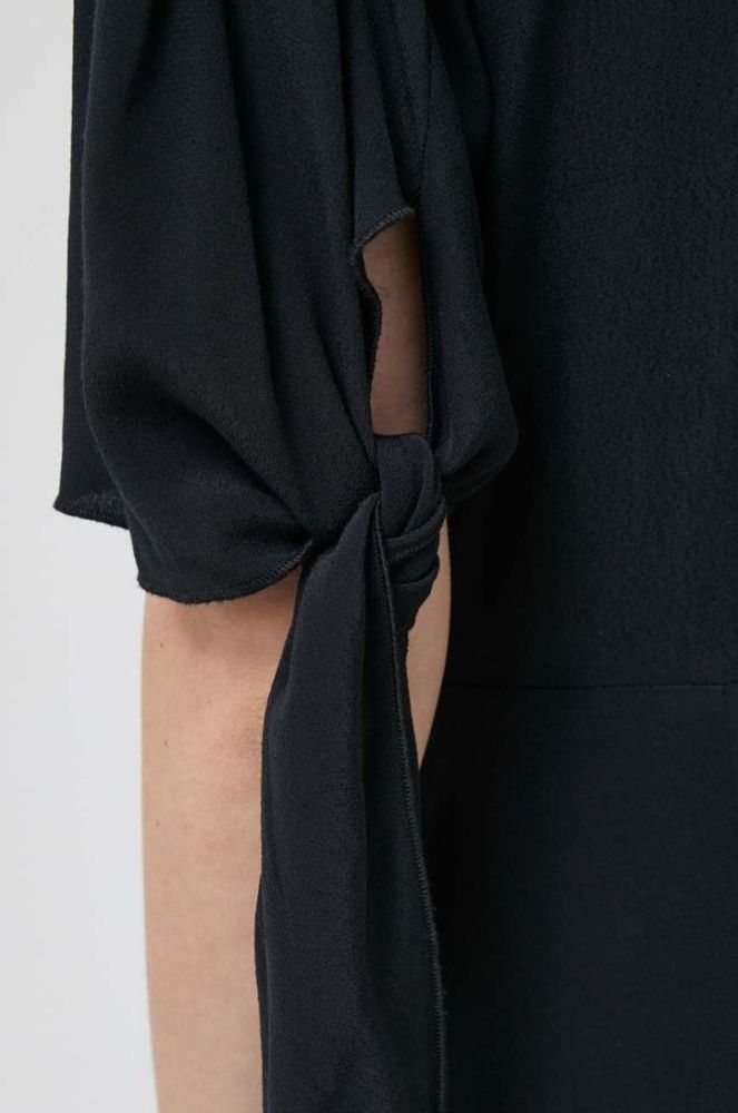 Сукня United Colors of Benetton колір чорний maxi розкльошена фото 6