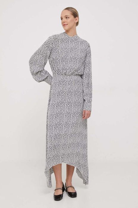 Сукня United Colors of Benetton maxi розкльошена колір блакитний