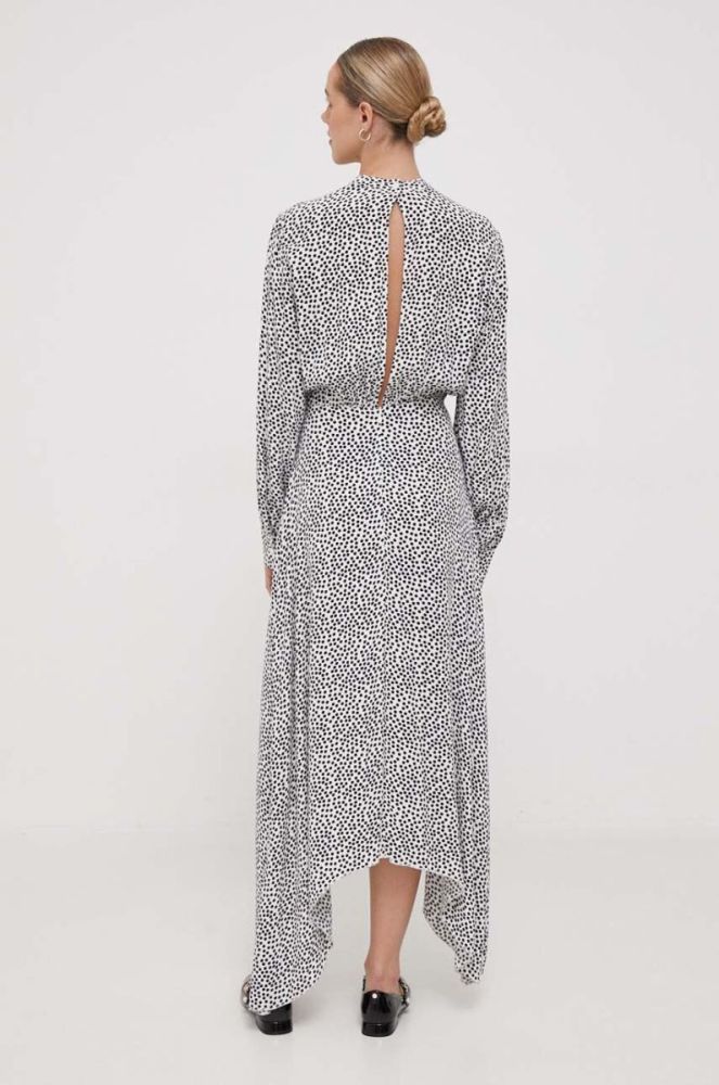 Сукня United Colors of Benetton maxi розкльошена колір блакитний фото 3