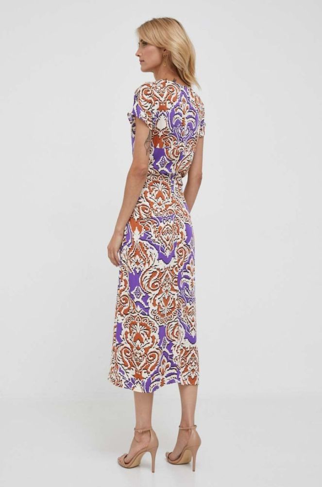Сукня Sisley maxi розкльошена колір барвистий фото 3