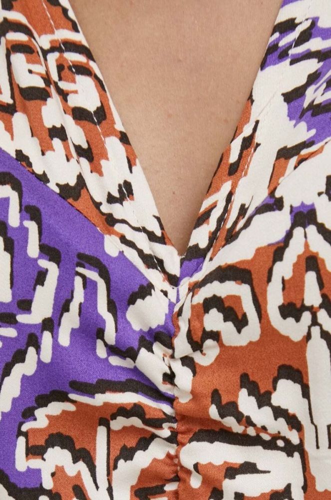 Сукня Sisley maxi розкльошена колір барвистий фото 5