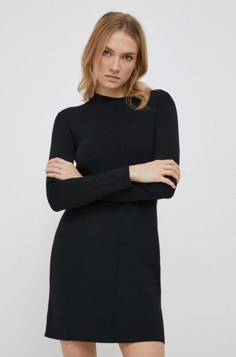 Сукня Sisley колір чорний mini облягаюча (3551398) Сукня Sisley колір чорний mini облягаюча (3551398)