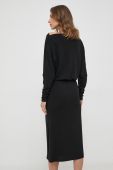 Сукня Sisley колір чорний midi oversize