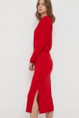 Сукня Sisley колір червоний midi oversize