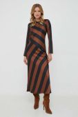 Сукня Sisley колір коричневий maxi пряма