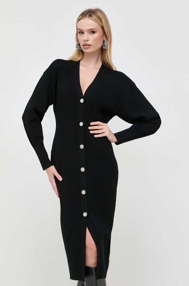 Сукня BOSS колір чорний mini облягаюча (3493547)