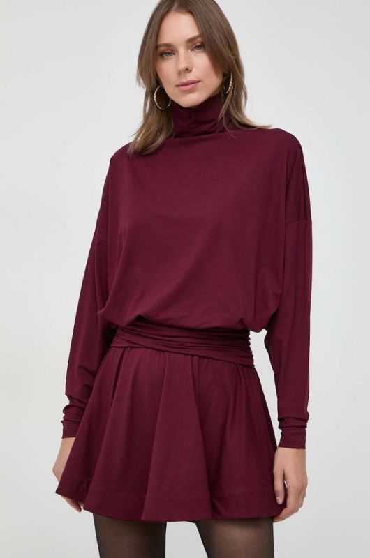 Сукня Pinko колір бордовий mini oversize