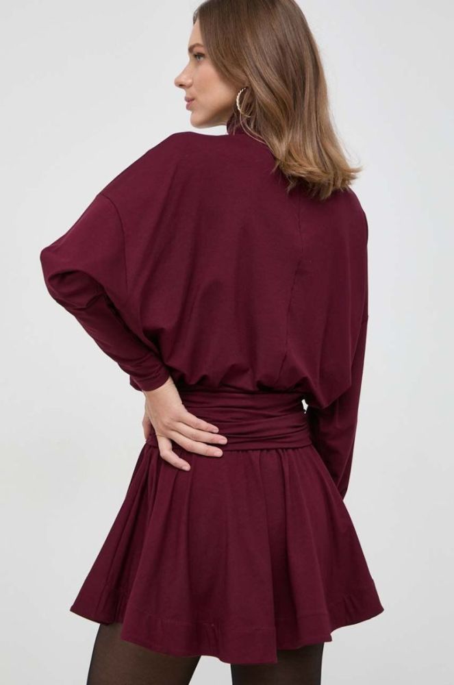 Сукня Pinko колір бордовий mini oversize фото 3