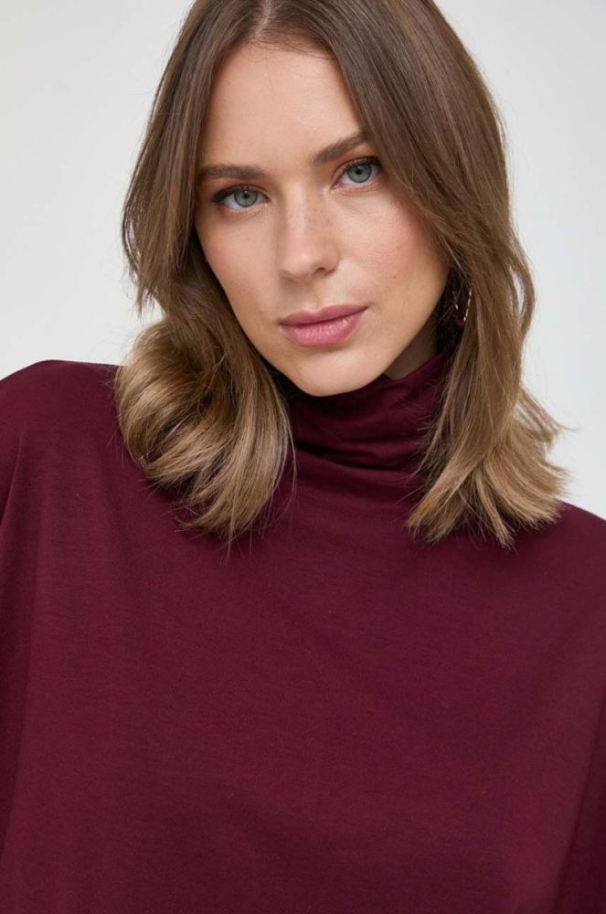 Сукня Pinko колір бордовий mini oversize фото 4