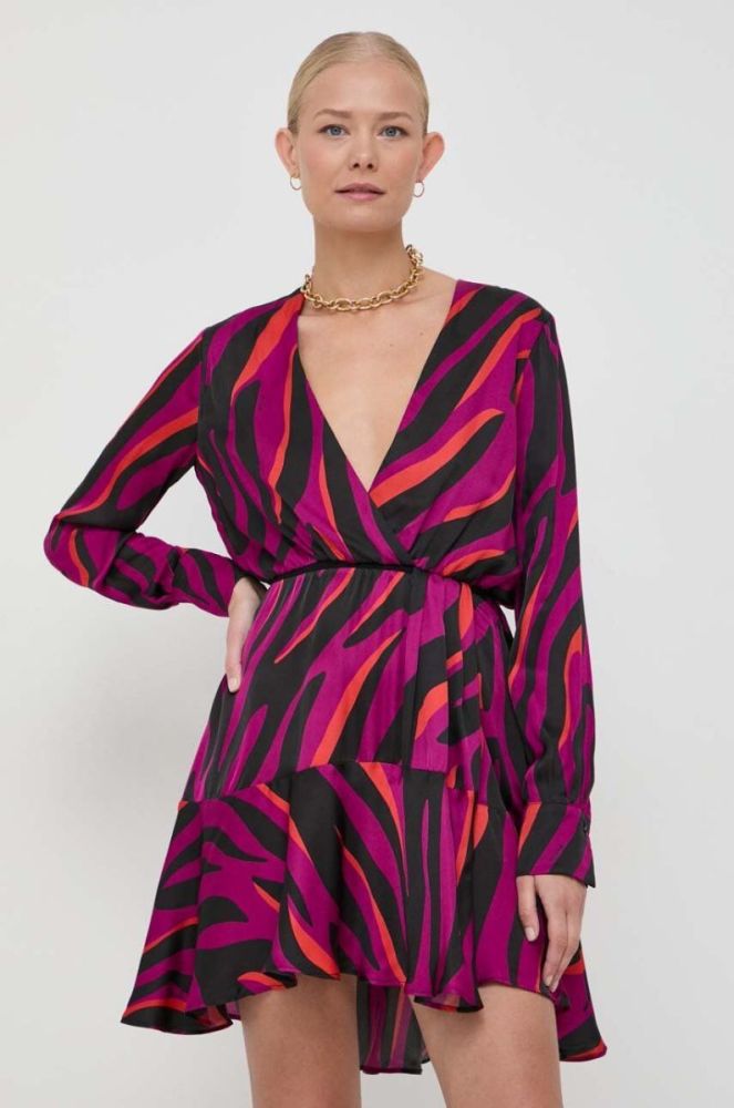 Сукня Pinko mini розкльошена колір барвистий фото 2