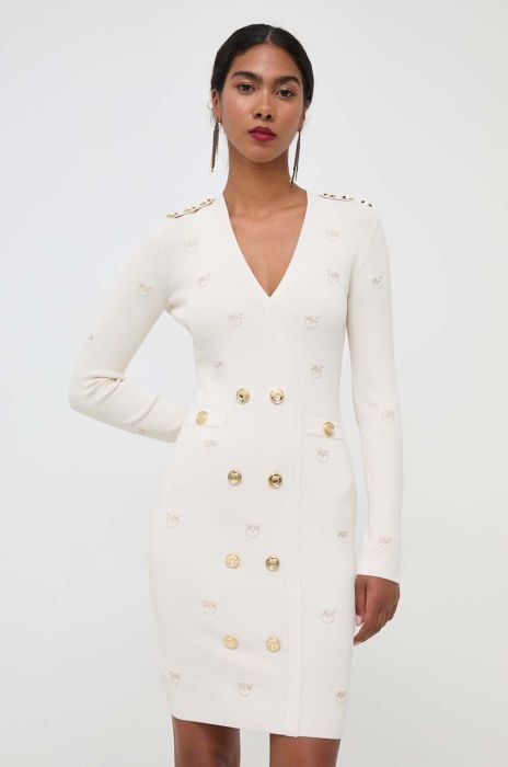 Сукня Pinko колір бежевий mini облягаюча (3572172)