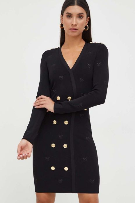 Сукня Pinko колір чорний mini облягаюча (3572176)