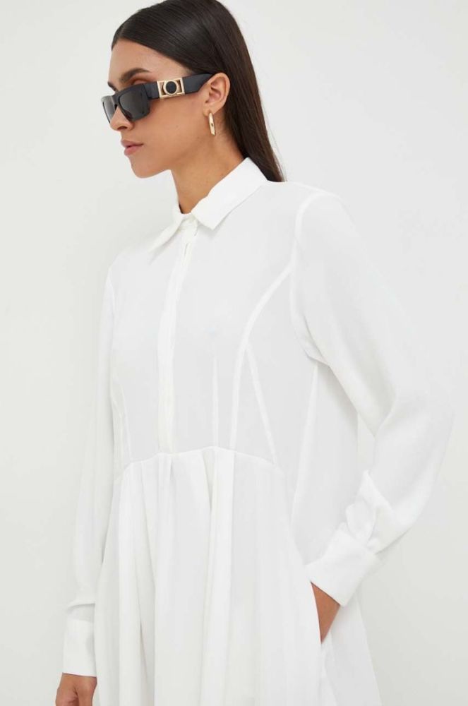 Сукня Pinko колір бежевий mini oversize фото 4