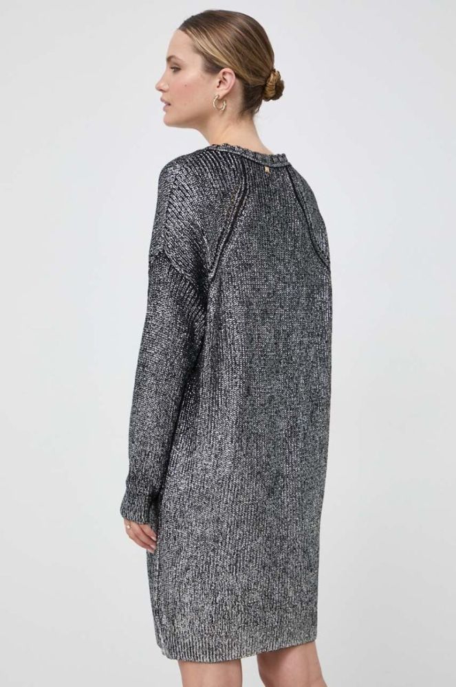 Сукня з домішкою вовни Pinko колір срібний mini oversize фото 3