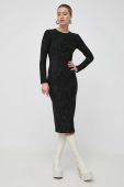 Сукня Pinko колір чорний midi облягаюча (3558551)