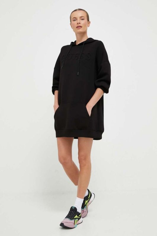Сукня Guess колір чорний mini oversize фото 2