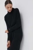 Вовняна сукня Tommy Hilfiger колір чорний midi oversize