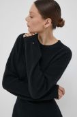Вовняна сукня Tommy Hilfiger колір чорний mini oversize