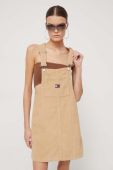 Сукня Tommy Jeans колір бежевий mini пряма