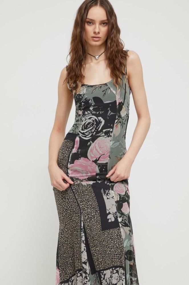 Шовкова сукня Blugirl Blumarine колір чорний maxi пряма фото 2
